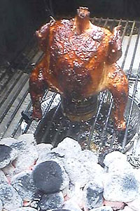 Beer can chicken
