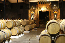 Barrel room at Cos d'Estournel