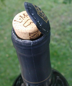 Pushed-out cork