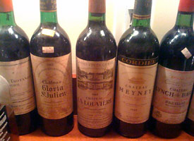 Row of 1982 Bordeaux