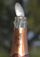 Champagne and silver spoon