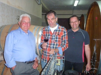 owners in barrel room