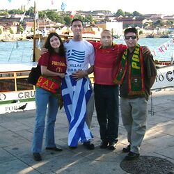 Before the Portugal v Greece European Soccer Final